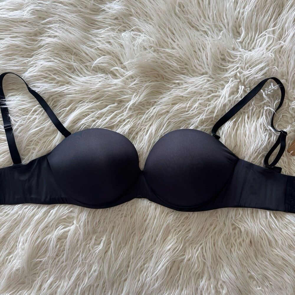 Skims Ultimate PushUp Strapless Bra Onyx Size 32DDD